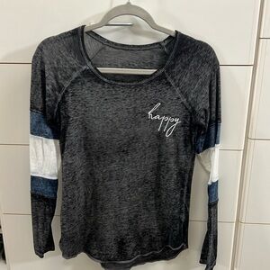 Happy embroidered long sleeve shirt